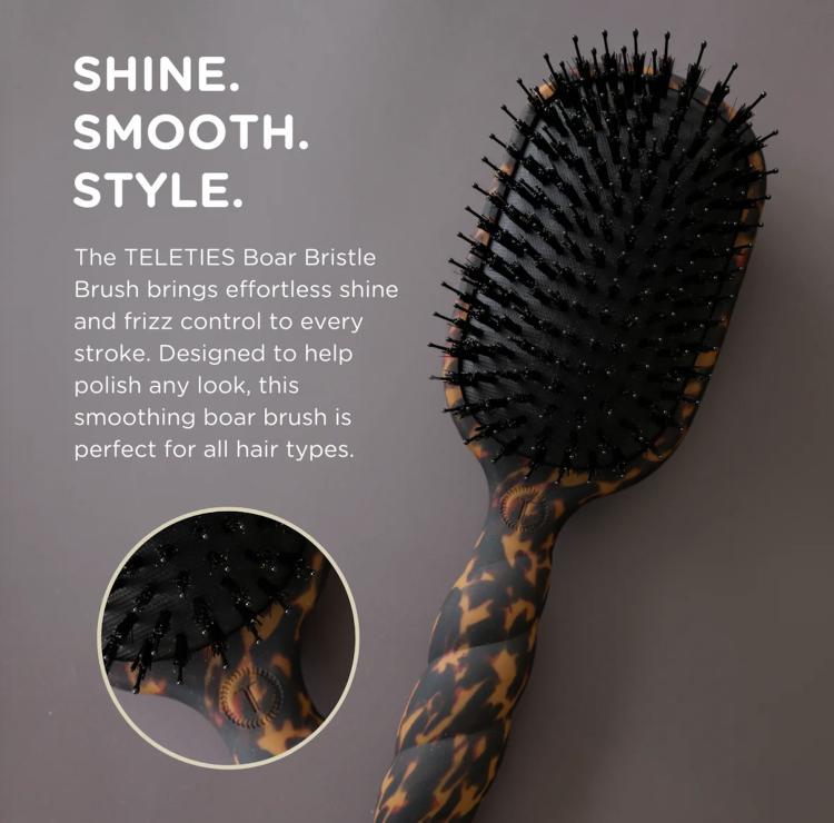 Teleties Boar Brush - Tortoise
