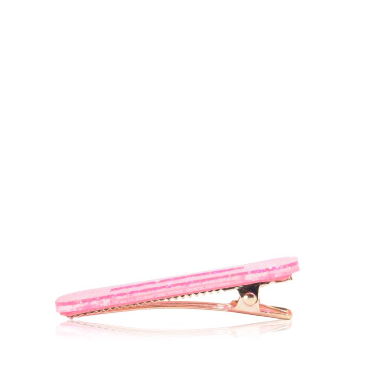 CG Home rechteckige Haarspange Neonpink Glitzer
