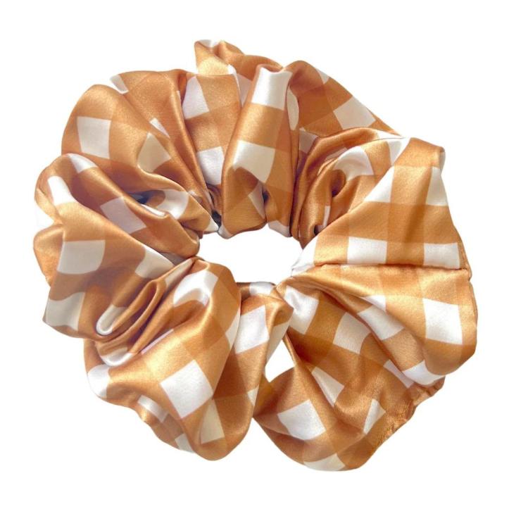 Beyond Scrunchies Caramel Gingham groß