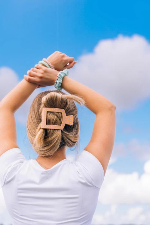 Teleties Large Flat Square Hair Clip Sunny Days Ahead