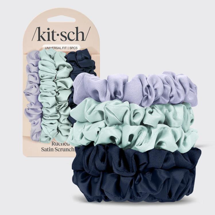 Kitsch Scrunchie  Satin Garten Bouquet