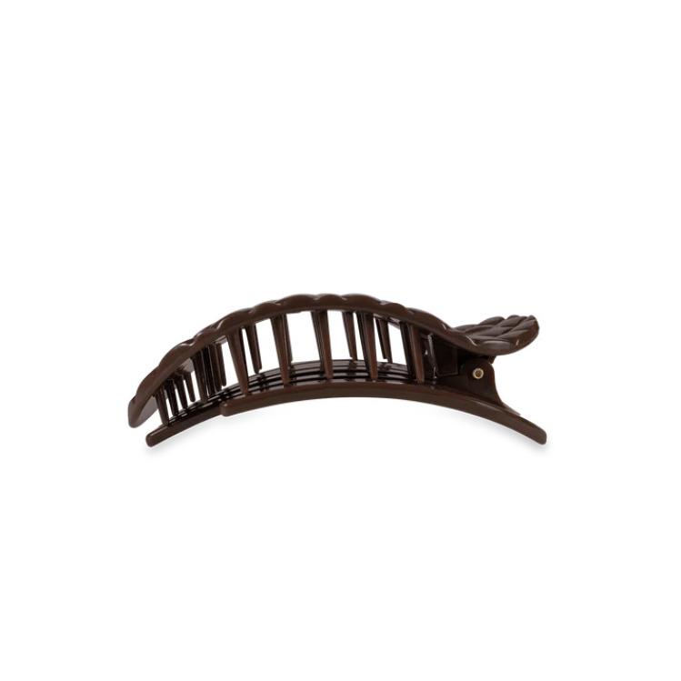 Teleties Flat Round Clip klein Truly Taupe Quilted