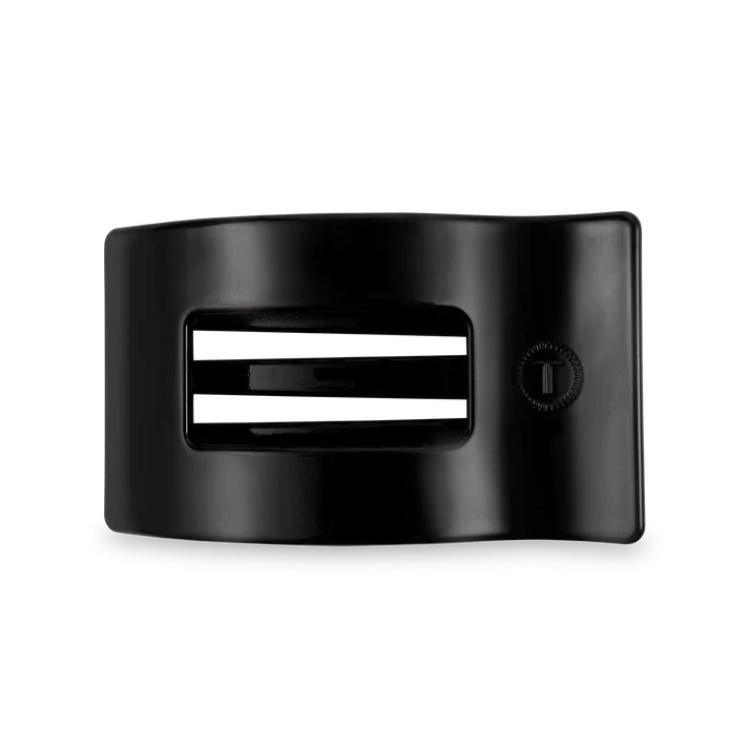 Teleties Medium Flat Rectangle Hair Clip Jet Black