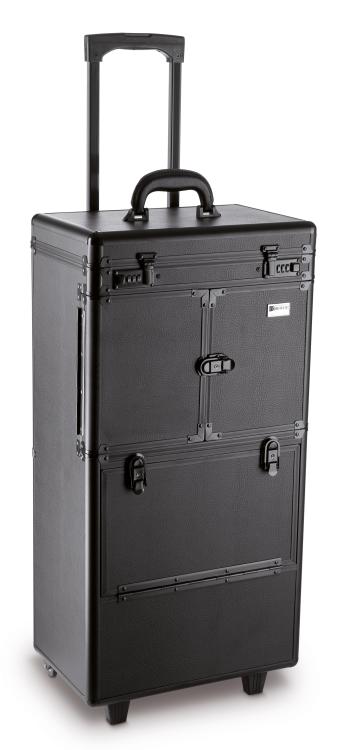 Eurostil Trolley Koffer aus Kunstleder schwarz