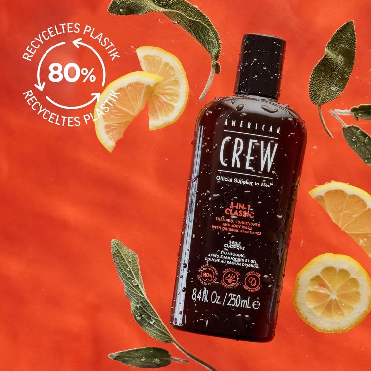 American Crew 3-in-1 Shampoo, Conditioner und Body-Wash