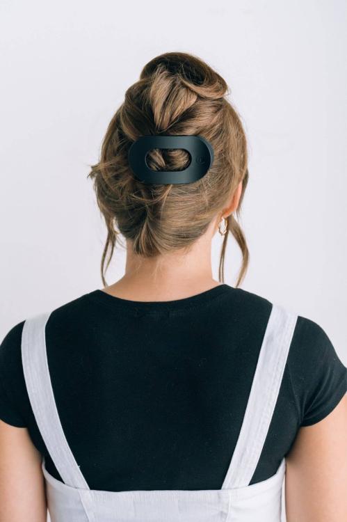 Teleties Flat Round Clip medium Midnight Matte