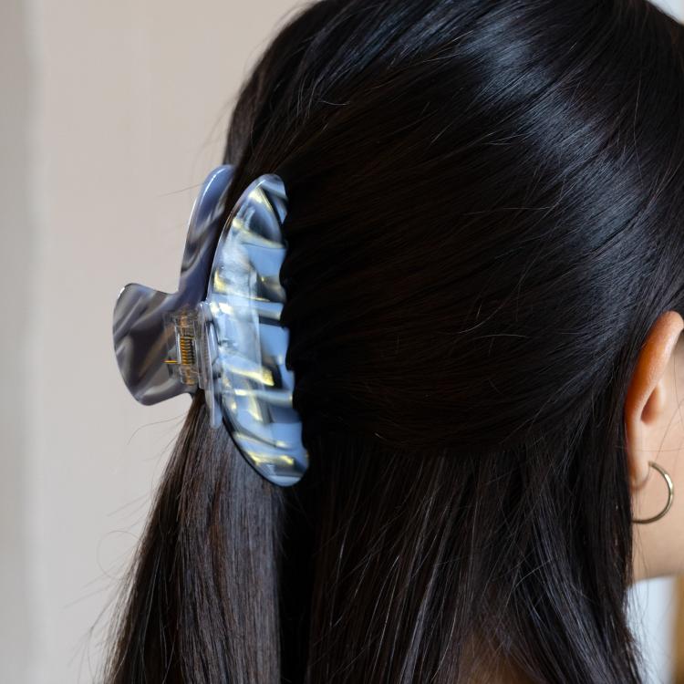 Helly Hair Haarklammer Lara 2 gold graublau