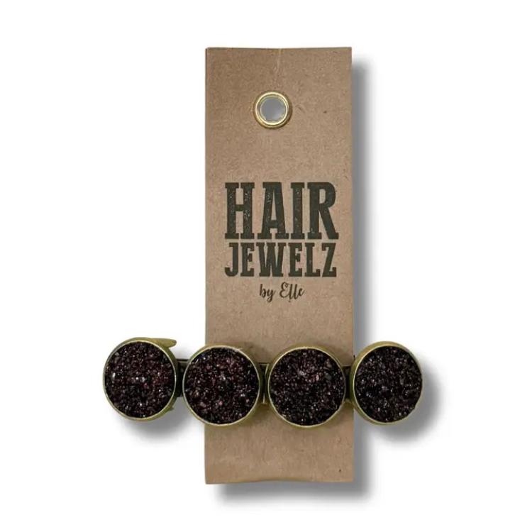Hairjewelz by Elle Haarspange Glitter Glow Braun