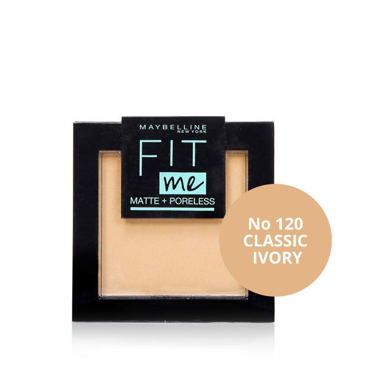 Maybelline Fit me Matte & Poreless Puder 120 Classic Ivory