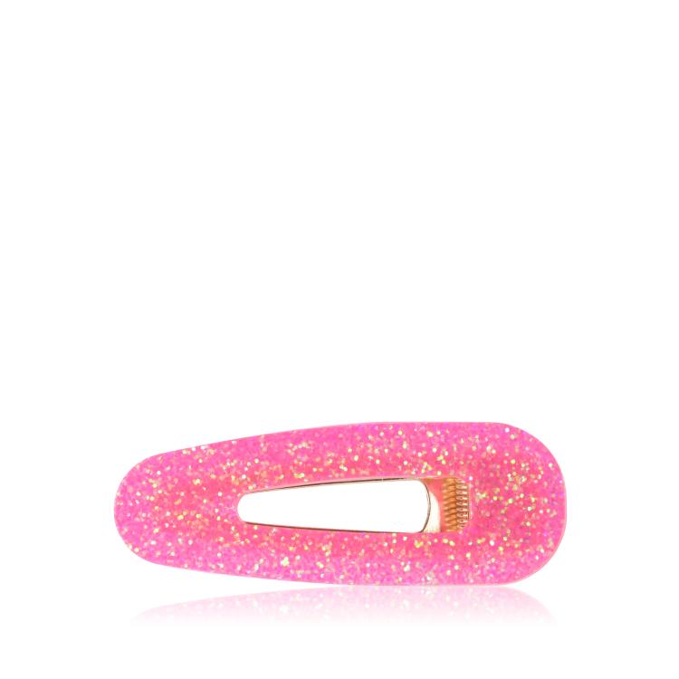 CG Home Dreieckige Haarspange Neonpink Glitzer