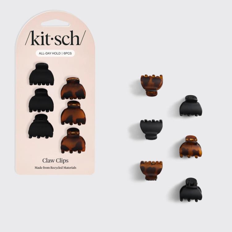 Kitsch X-Small Haarklammern Black & Tort matt