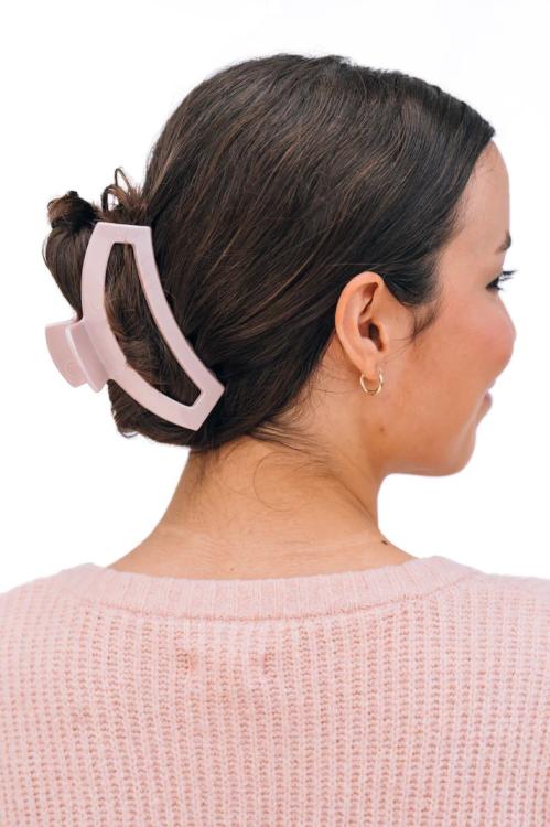 Teleties Open Hair Clip groß Pearly Pink