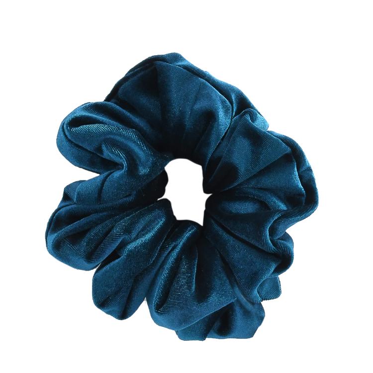 What a bun! Scrunchie Large Velvet Ocean Blue