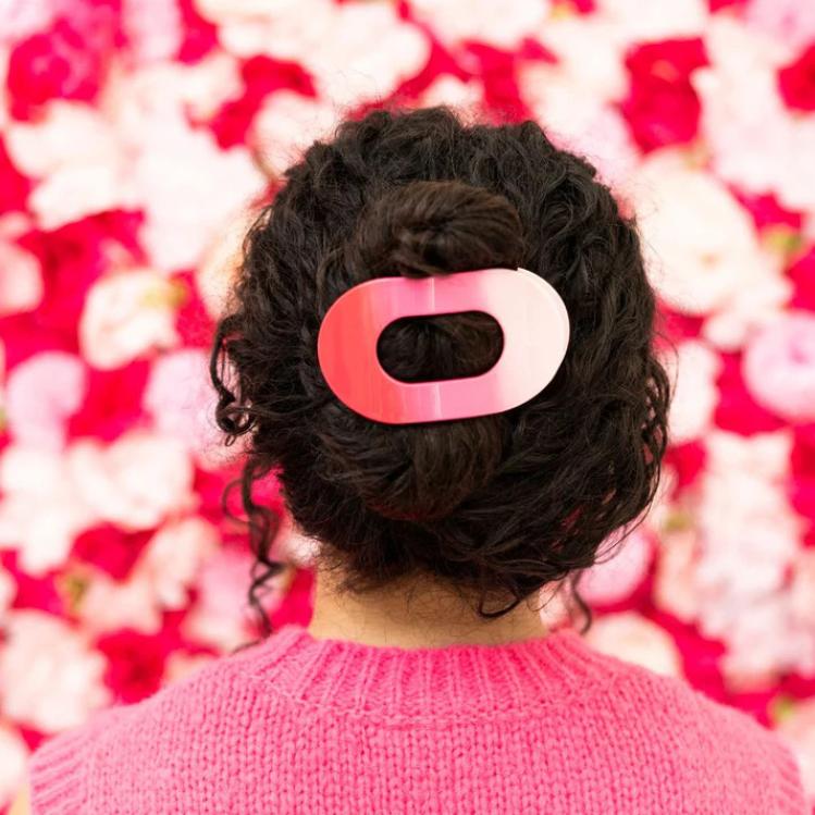 Teleties Flat Round Clip groß Kiss & Tell