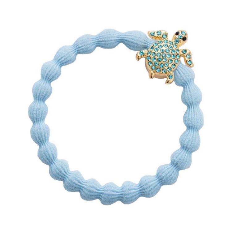 ByEloise London Bling Turtle Gold Sky Blue