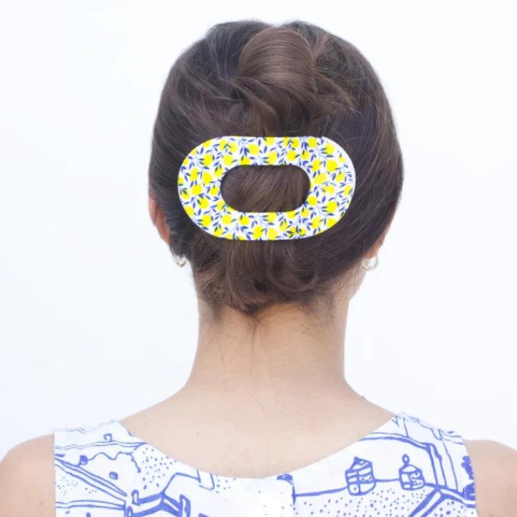 Teleties Flat Round Clip klein Limoncello