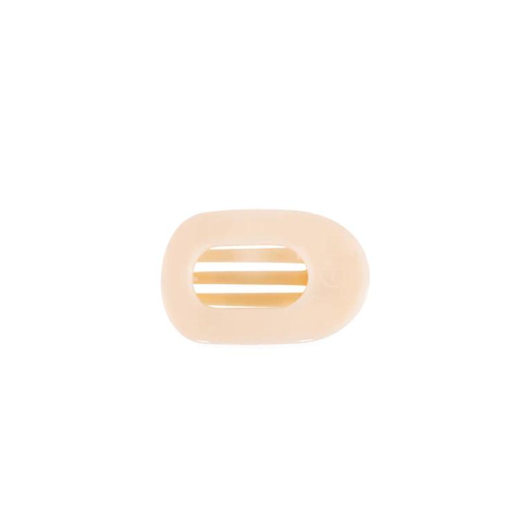 Teleties Flat Round Clip tiny Almond Beige
