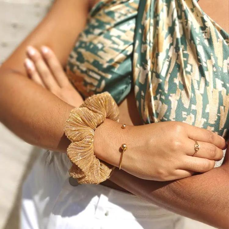 Laure Derrey Scrunchie Piisse Honey Pleated