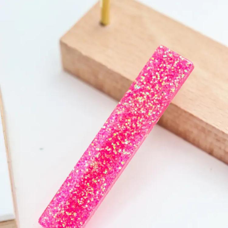 CG Home gerader Mini Clip Neonpink Glitzer