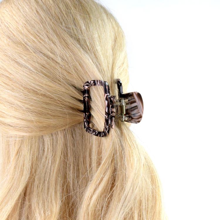 Helly Hair eckig dünn braun rosa
