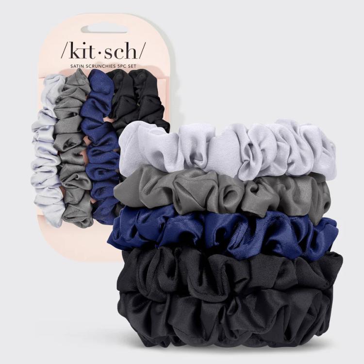 Kitsch Scrunchie Satin Mitternachtsfarben