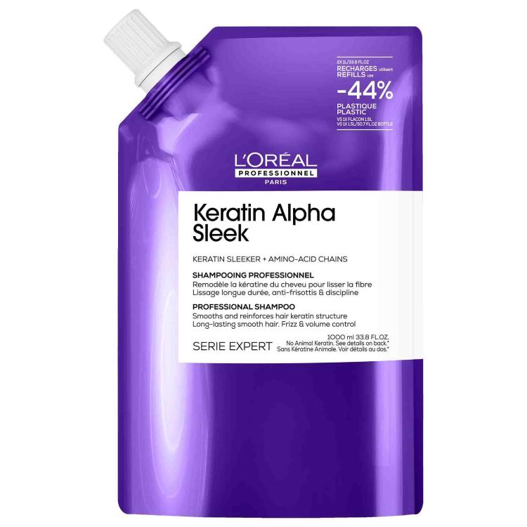 Loreal Keratin Alpha Sleek Shampoo - Nachfüllpack