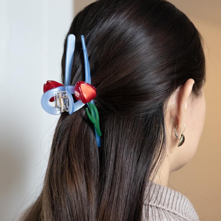 Helly Hair Haarklammer Tulpe blau