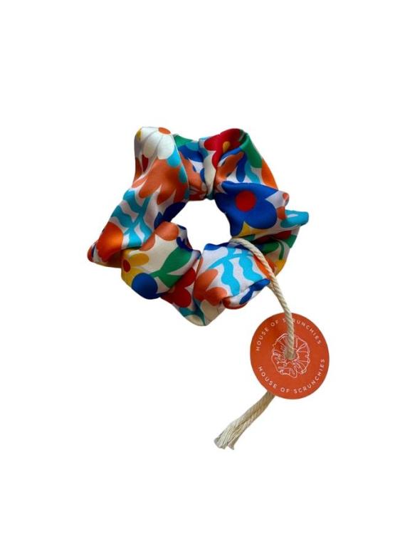 House of Scrunchies Bunte Satin Blumen Midi