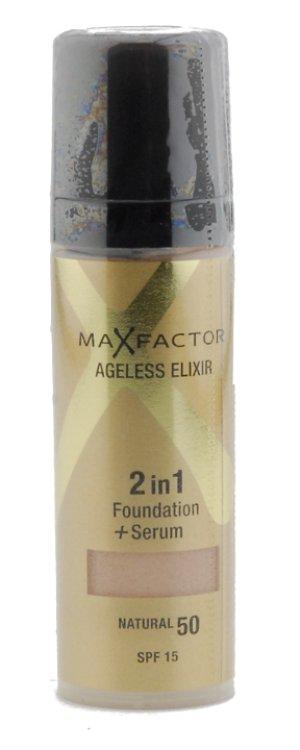 Max Factor Ageless Elixir 2 in 1 Foundation + Serum 50 Natural