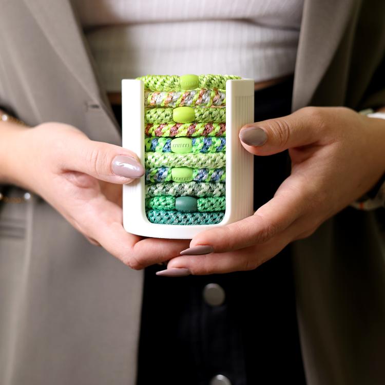 Wunderkopf Haargummi Organizer weiß Rand weiß