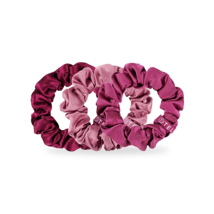 Teleties Silk Scrunchie groß Burgundy Bliss