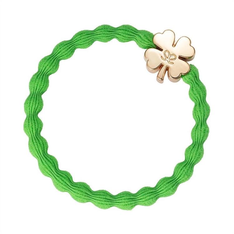 ByEloise London Gold Clover Leaf Apple Green