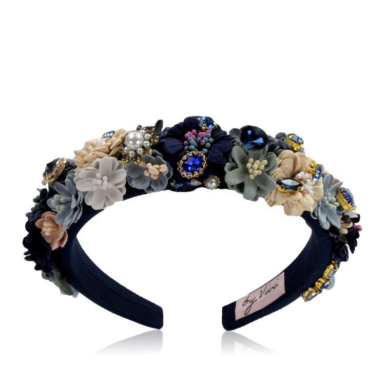 By Vivi Haarreif Blume Marineblau