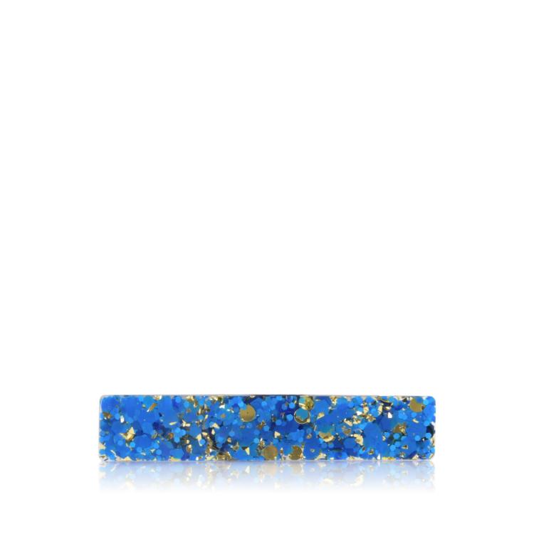 CG Home gerader Mini Clip blau gold glitzer