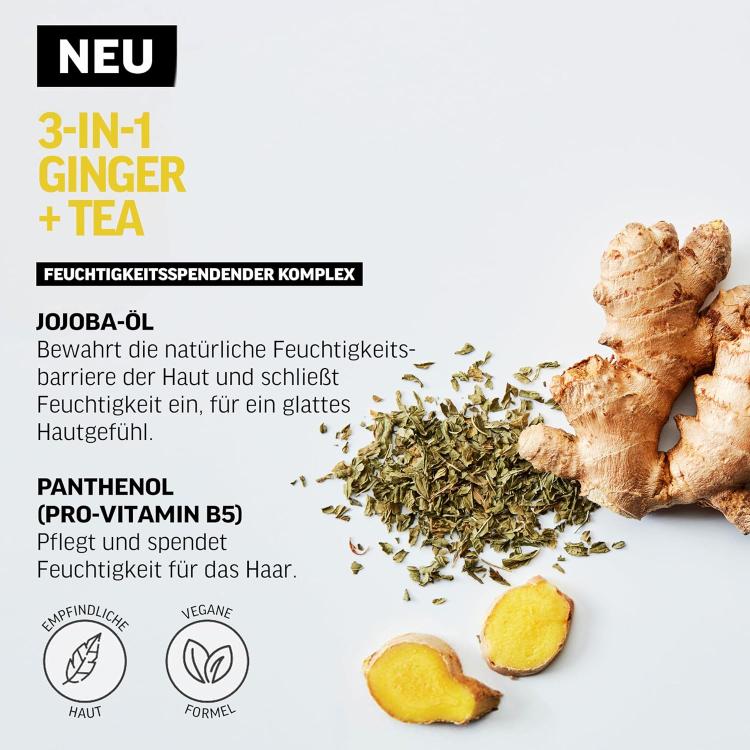 American Crew 3-in-1 Ginger + Tea hair-body-wash