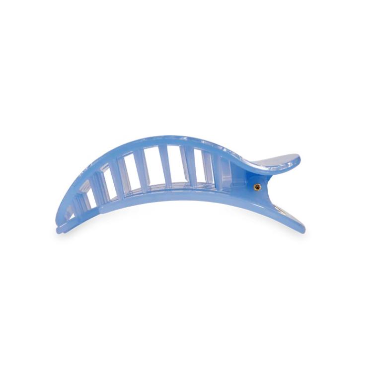 Teleties Flat Round Clip medium Blue Lagoon