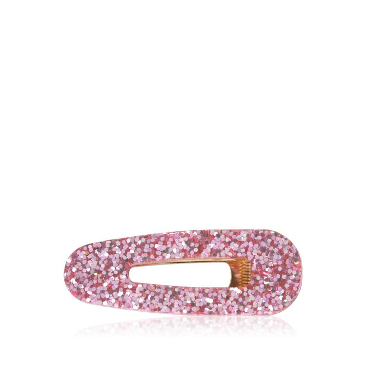 CG Home Dreieckige Haarspange rosa mit silber giltzer