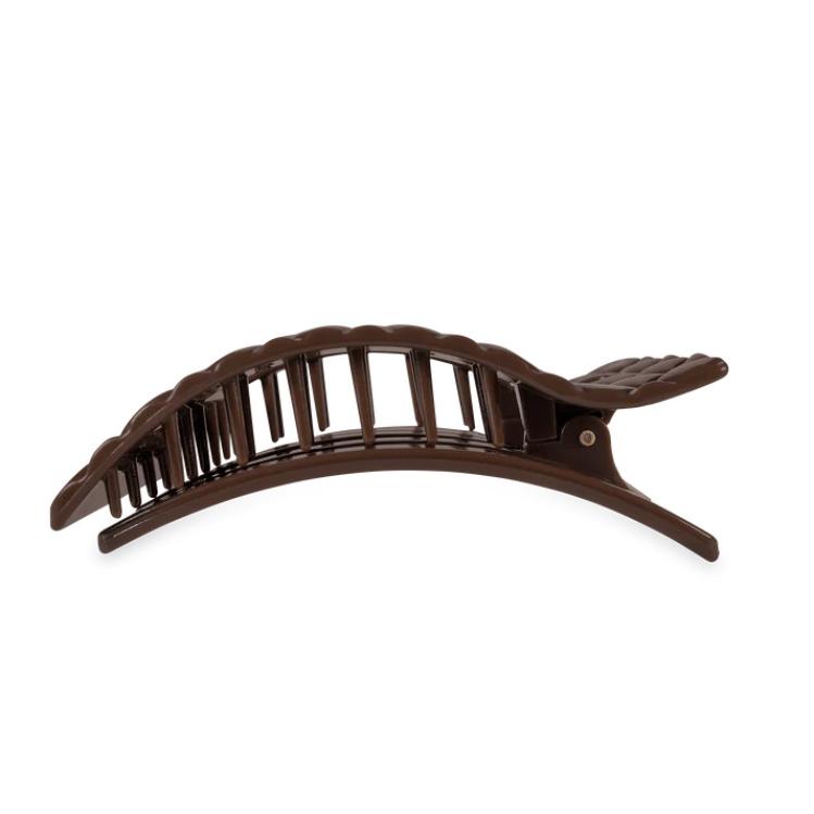 Teleties Large Flat Rectangle Hair Clip Truly Taupe