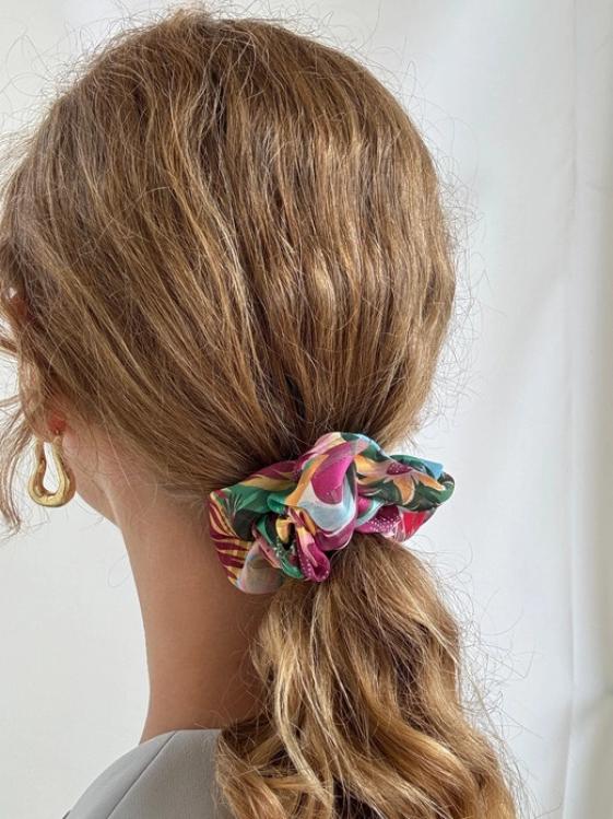 House of Scrunchies Bunte Chiffon Blumen Maxi