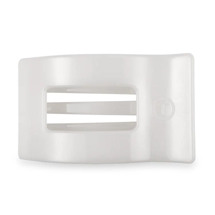 Teleties Large Flat Rectangle Hair Clip Coconut White