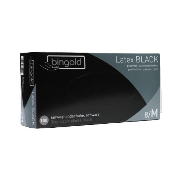 bingold Latex BLACK Einweghandschuhe Größe M