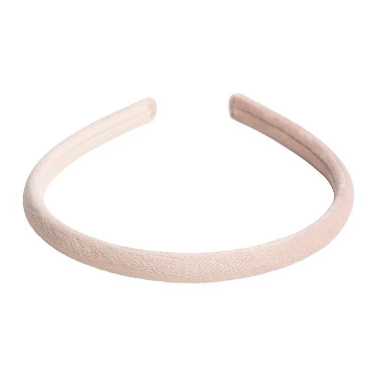 Dark Velvet Hairband Powder Rose schmal