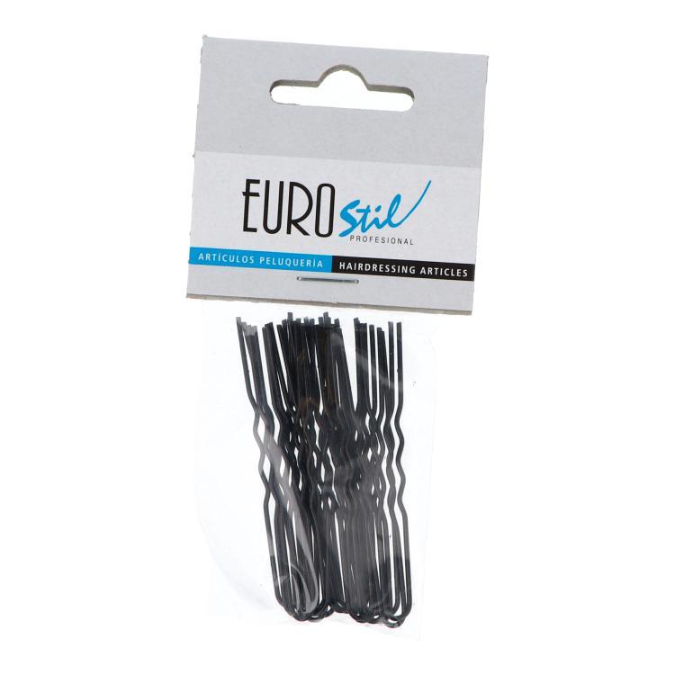 Eurostil Haarklammern nicht sichtbar 65 mm schwarz