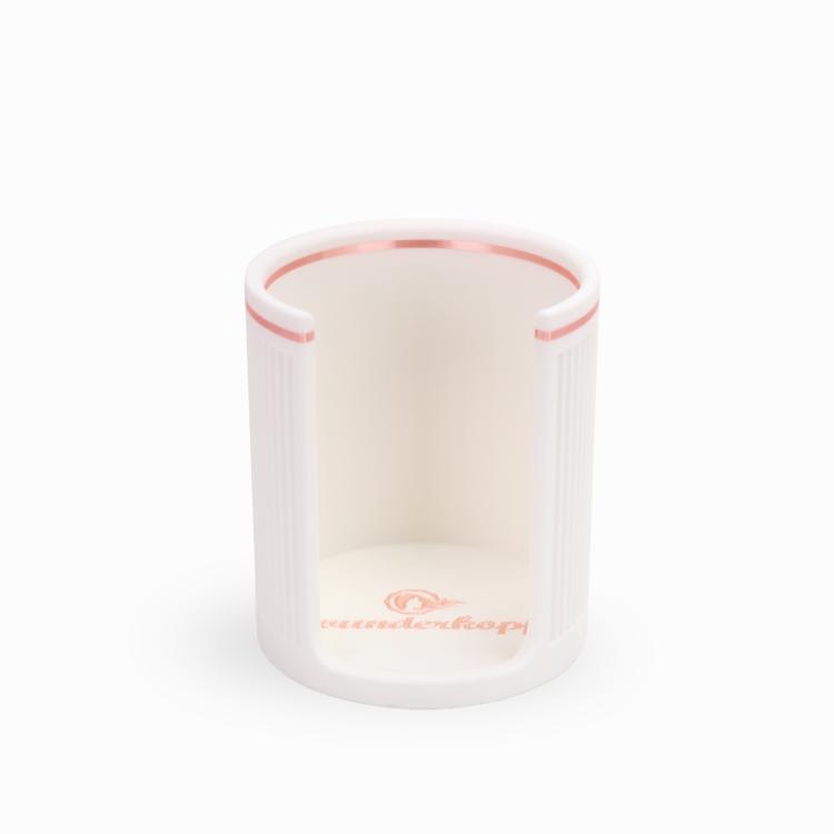 Wunderkopf Haargummi Organizer weiß Rand rosa