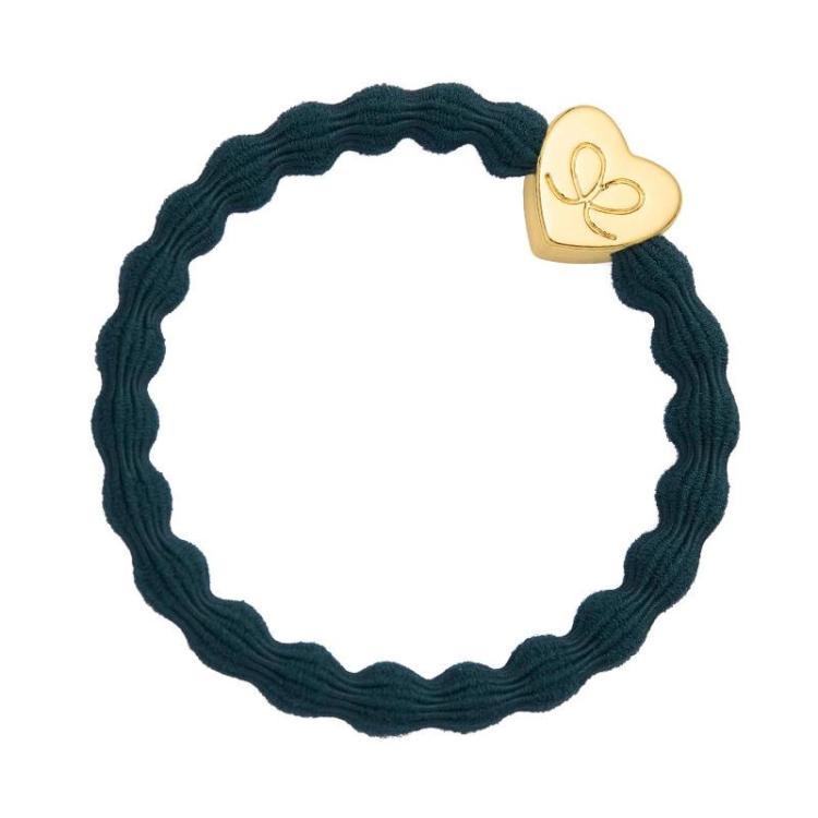 ByEloise London Gold Heart Bottle Green