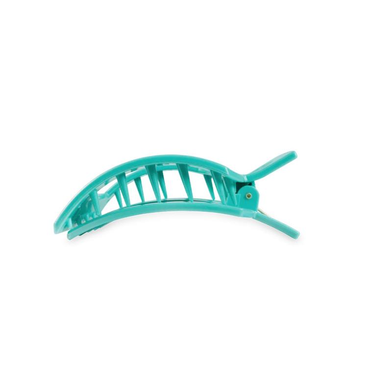 Teleties Medium Flat Square Hair Clip Totally Turquoise