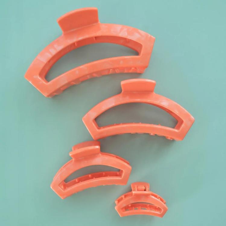 Teleties Open Hair Clip groß Dreamsicle