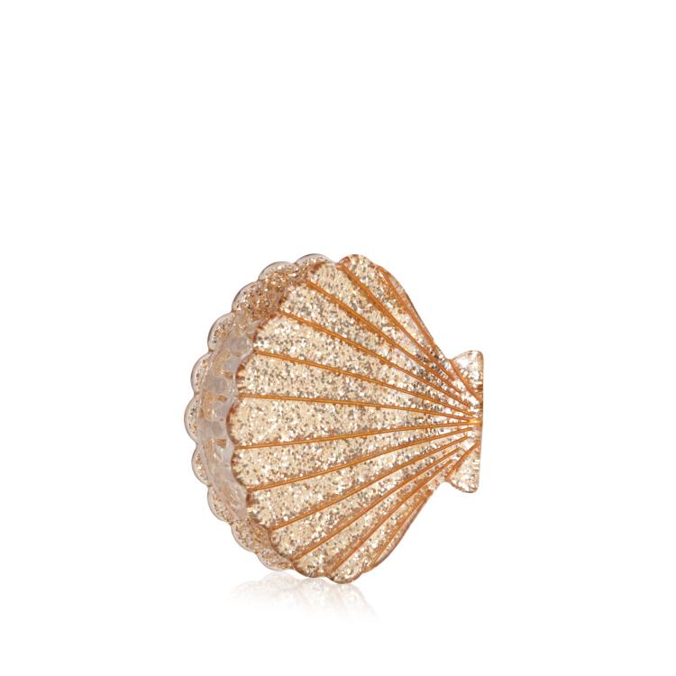 By Vivi Muschel Haarklammer Gold Glitzer
