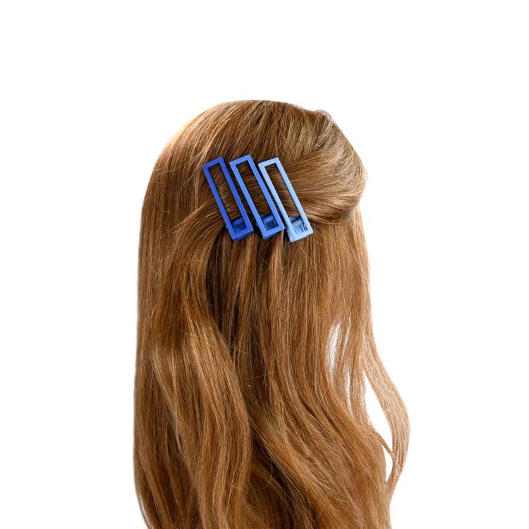 Helly Hair Paper Clip eckig blau