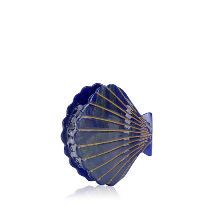 By Vivi Muschel Haarklammer Royal Blau